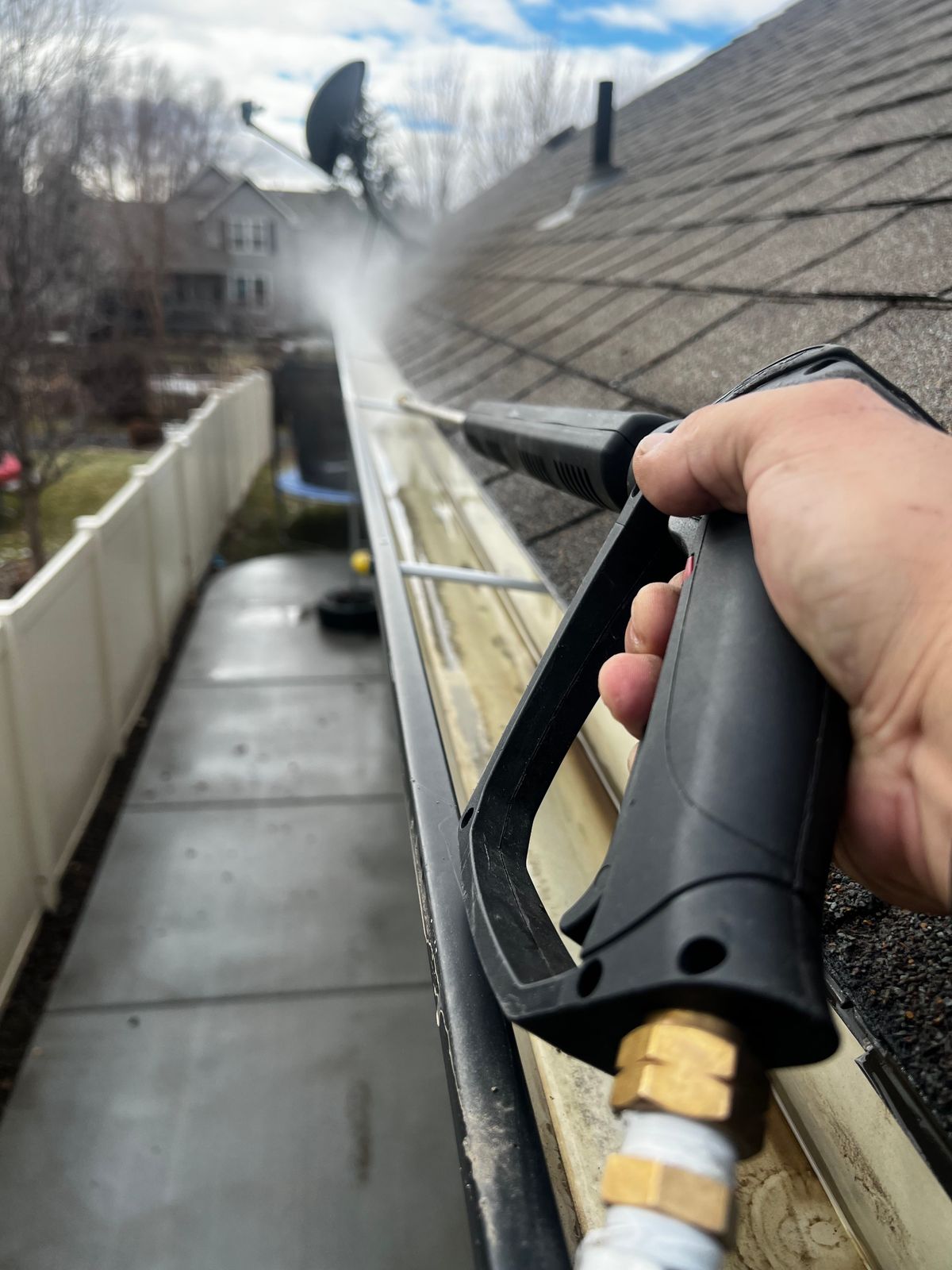 Professional residential gutter cleaning